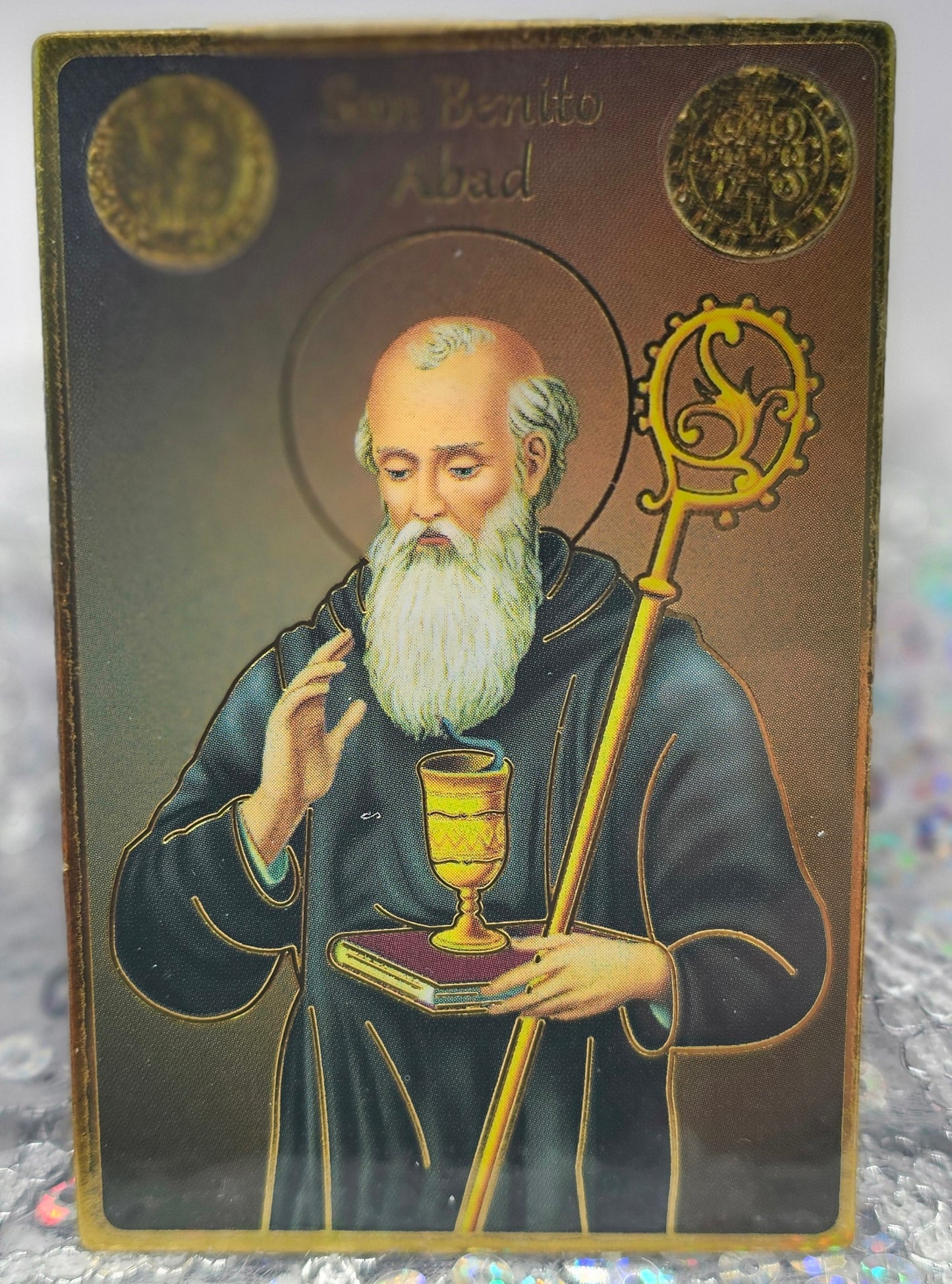 POSTAL CON ORACIÓN DE SAN BENITO ABAD