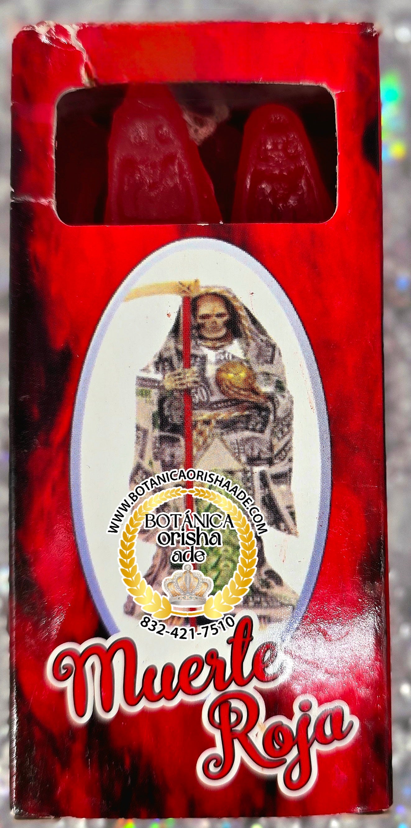 VELA DE PALO - SANTA MUERTE ROJA