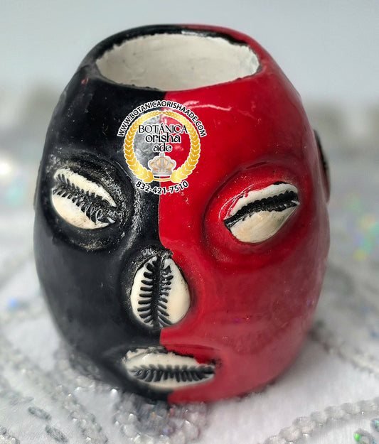 ELEGUA MITAD ROJO Y NEGRO