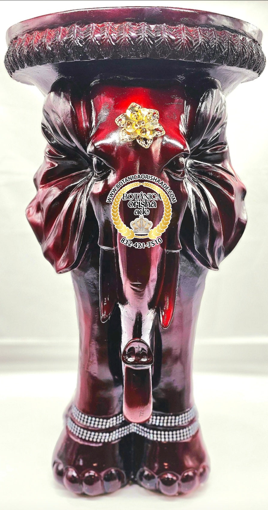 PEDESTAL DE ELEFANTE OSCURA