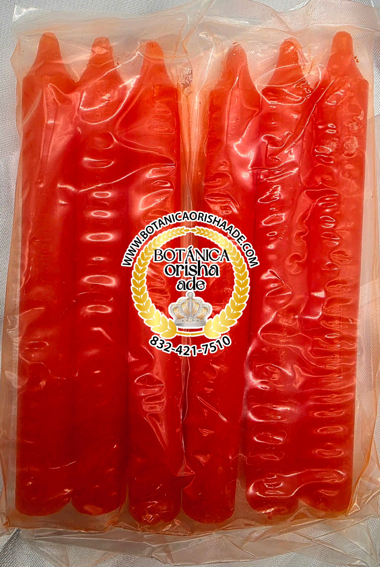 PAQUETE DE 6 VELA DE PALO NARANJA