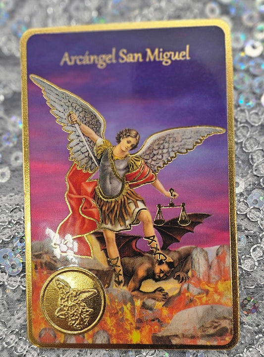 POSTAL CON ORACIÓN DE SAN MIGUEL ARGANGEL