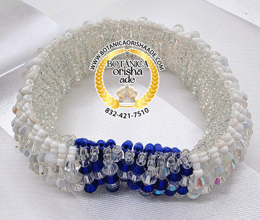 IDE DE OBATALA CON YEMAYA ELASTICO GRUESO