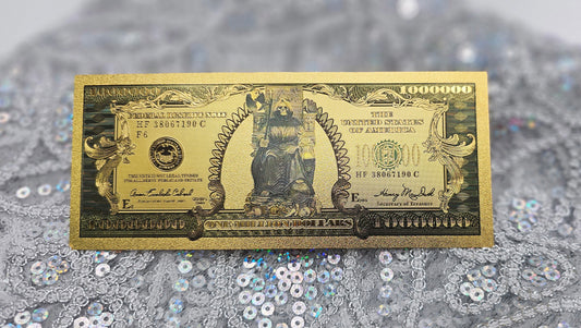 BILLETE DE UN MILLON DE ORO (SANTA MUERTE)