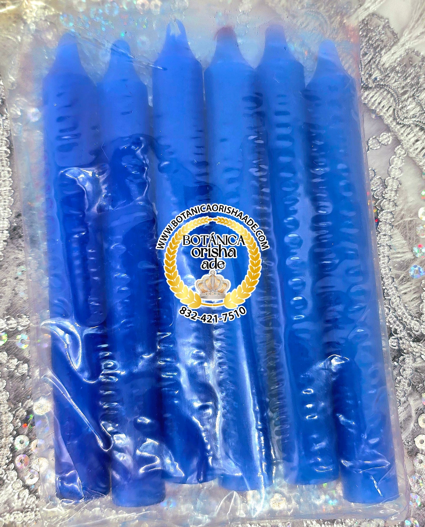 PAQUETE DE 6 VELA DE PALO AZUL