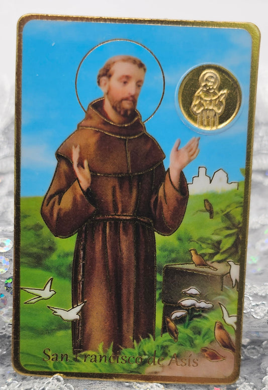 POSTAL CON ORACIÓN DE SAN FRANCISCO DE ASIS