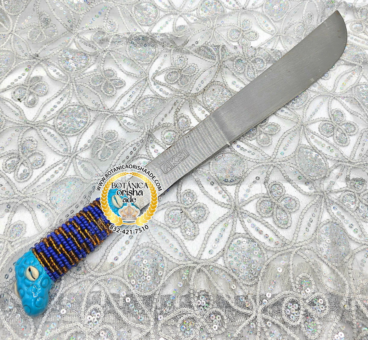 MACHETE FORRADO GRANDE AZUL  24"