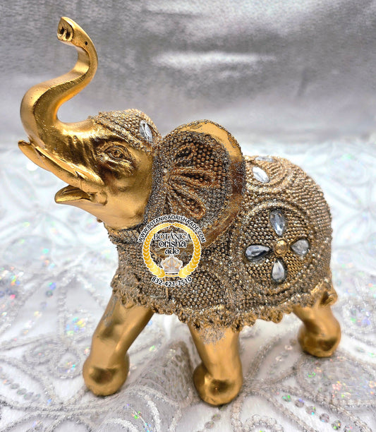 DECORACIÓN- ELEFANTE DORADO 7"