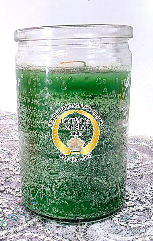 VELA DE VASO PEQUEÑA - VERDE