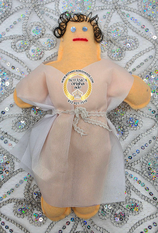 MUÑECA DE TRAPO DE VUDU BLANCA GRANDE