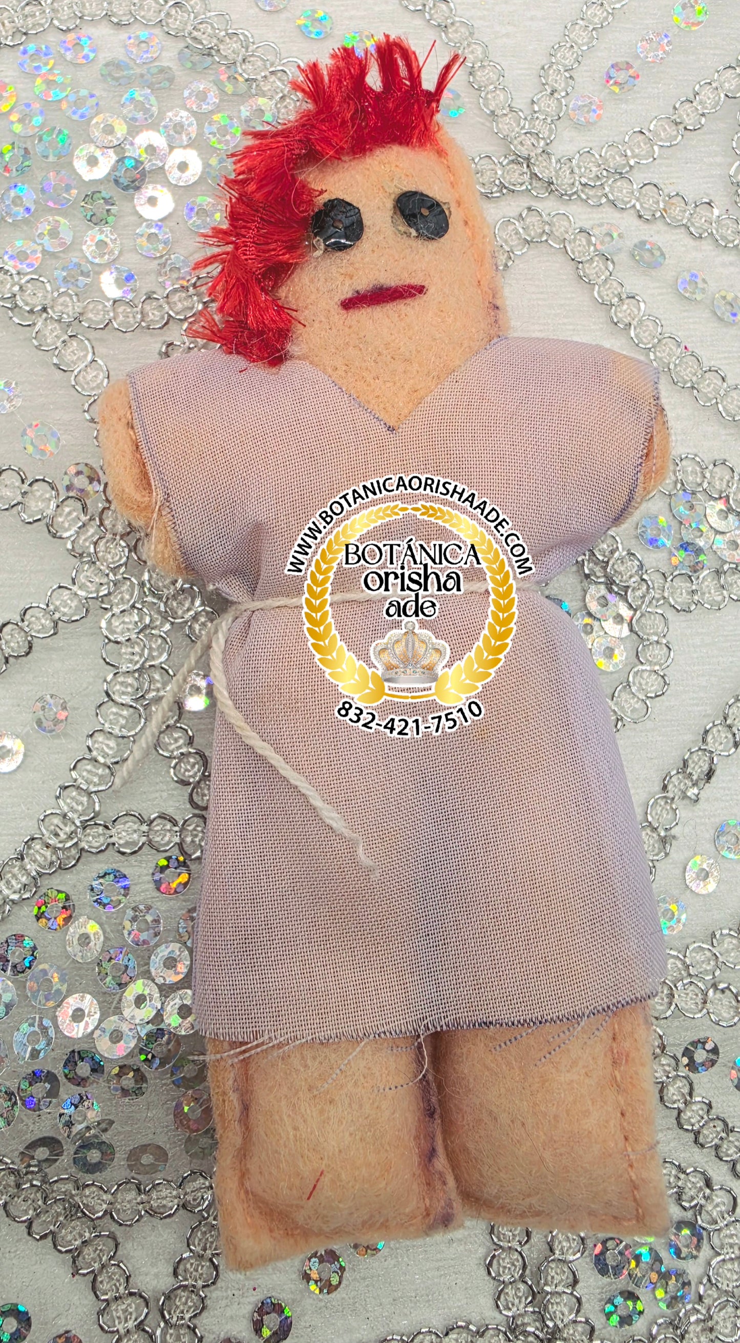 MUÑECA DE TRAPO DE VUDU BLANCA CHIQUITA