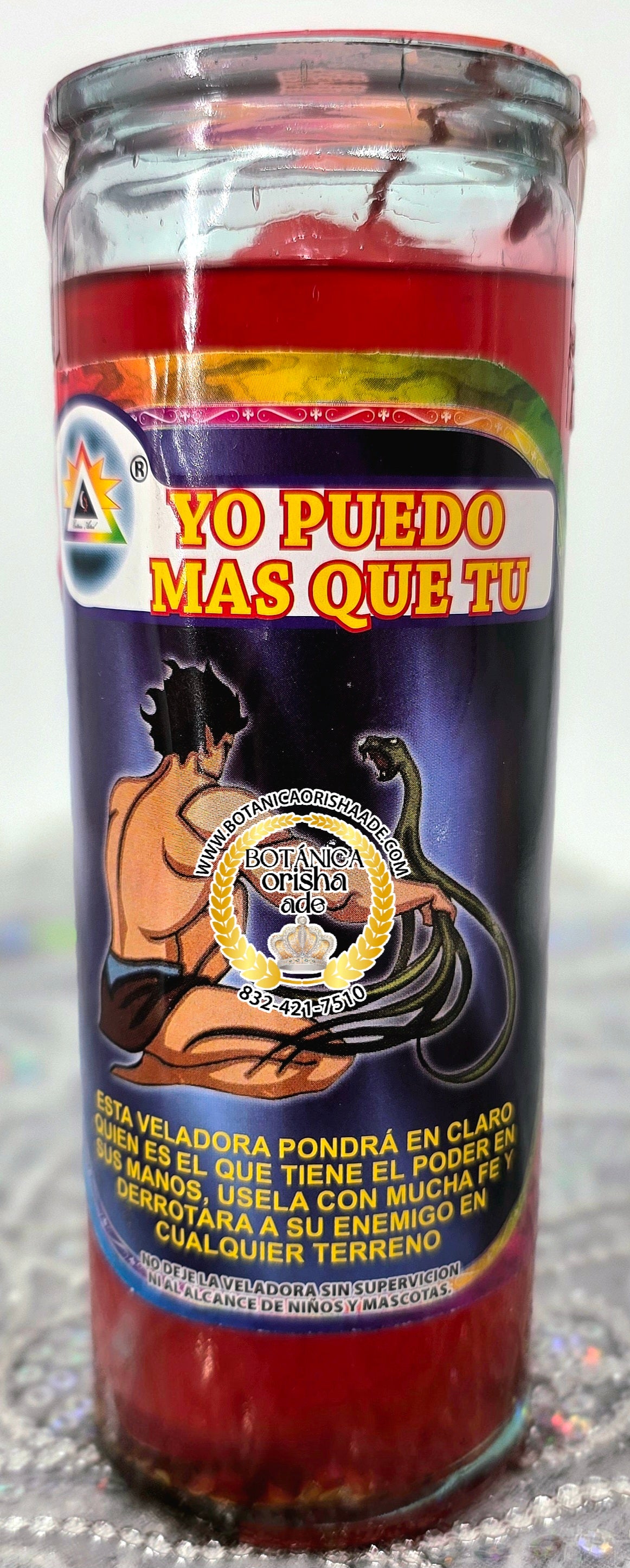 VELA PREPARADA DE GEL - YO PUEDO MAS QUE TU – botanica-orisha-ade