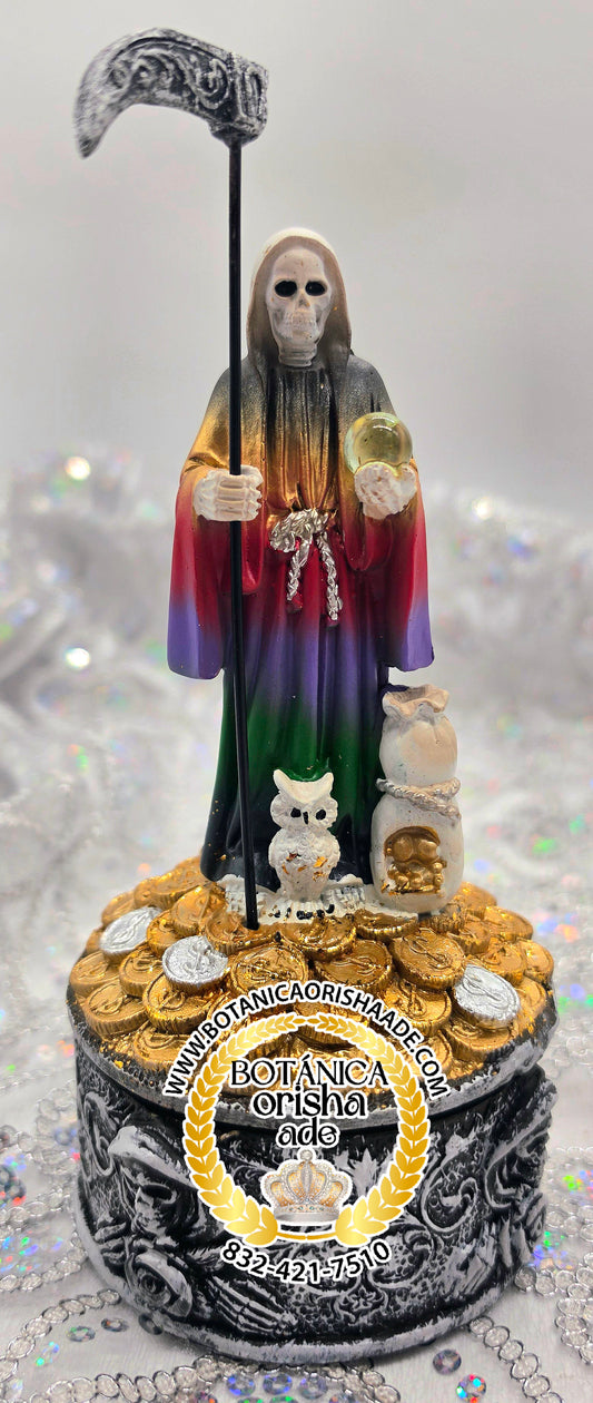 ESTATUA DE LA SANTA MUERTE 7 POTENCIAS 8"