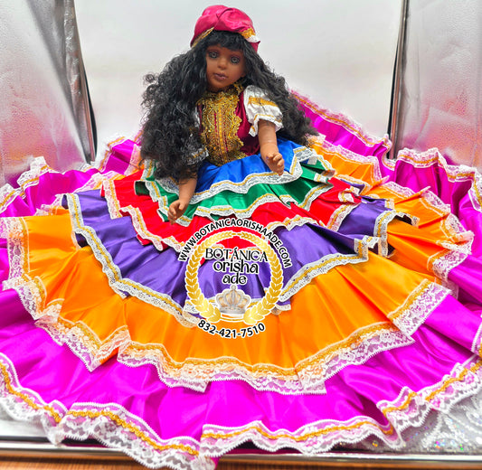 MUÑECA GRANDE DE 7 COLORES DE SATIN