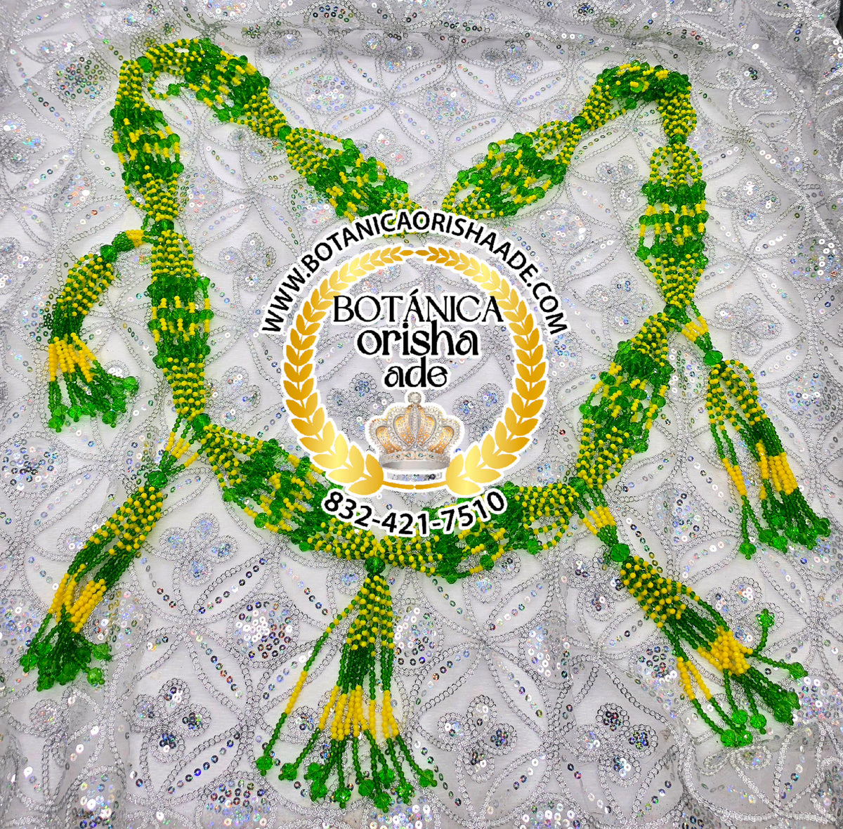 COLLAR DE MAZO DE ORULA DE CRYSTAL