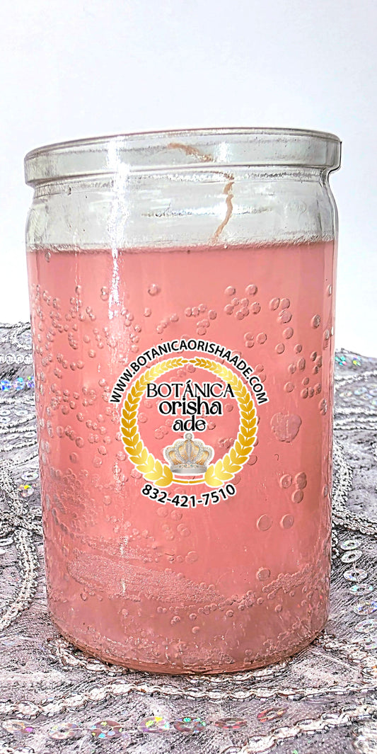 VELA DE VASO PEQUEÑA - ROSADA