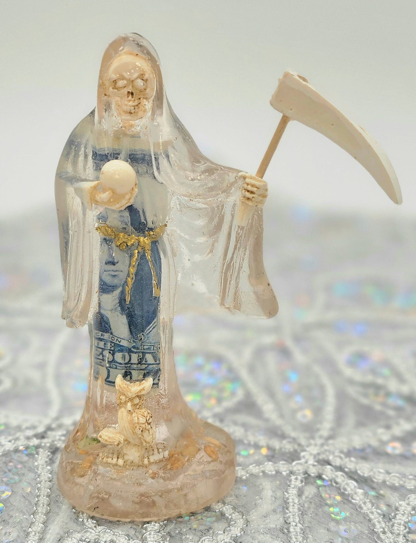 SANTA MUERTE DE CRISTAL 4'