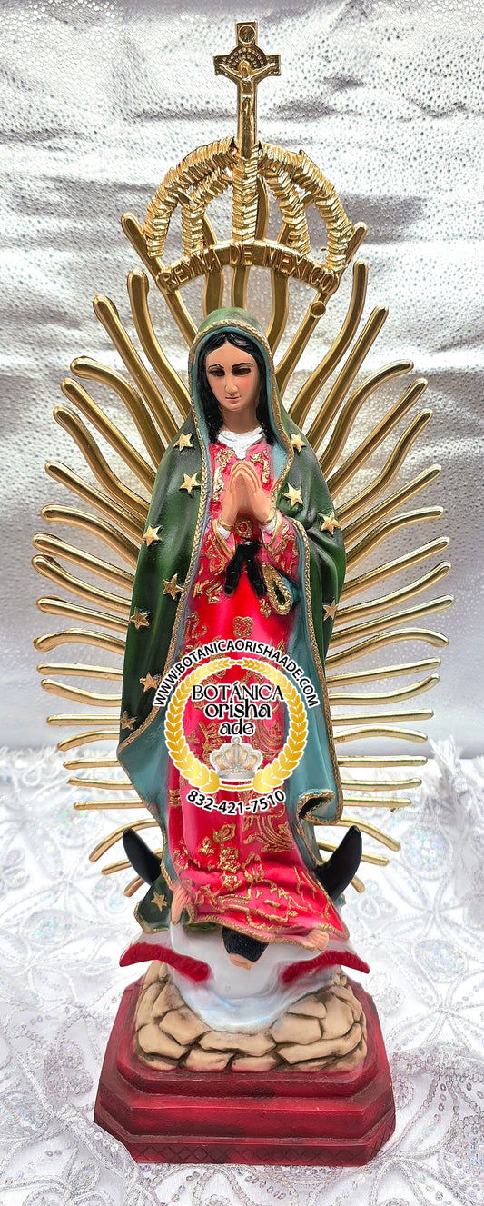 ESTATUA VIRGEN DE LA GUADALUPE 24"