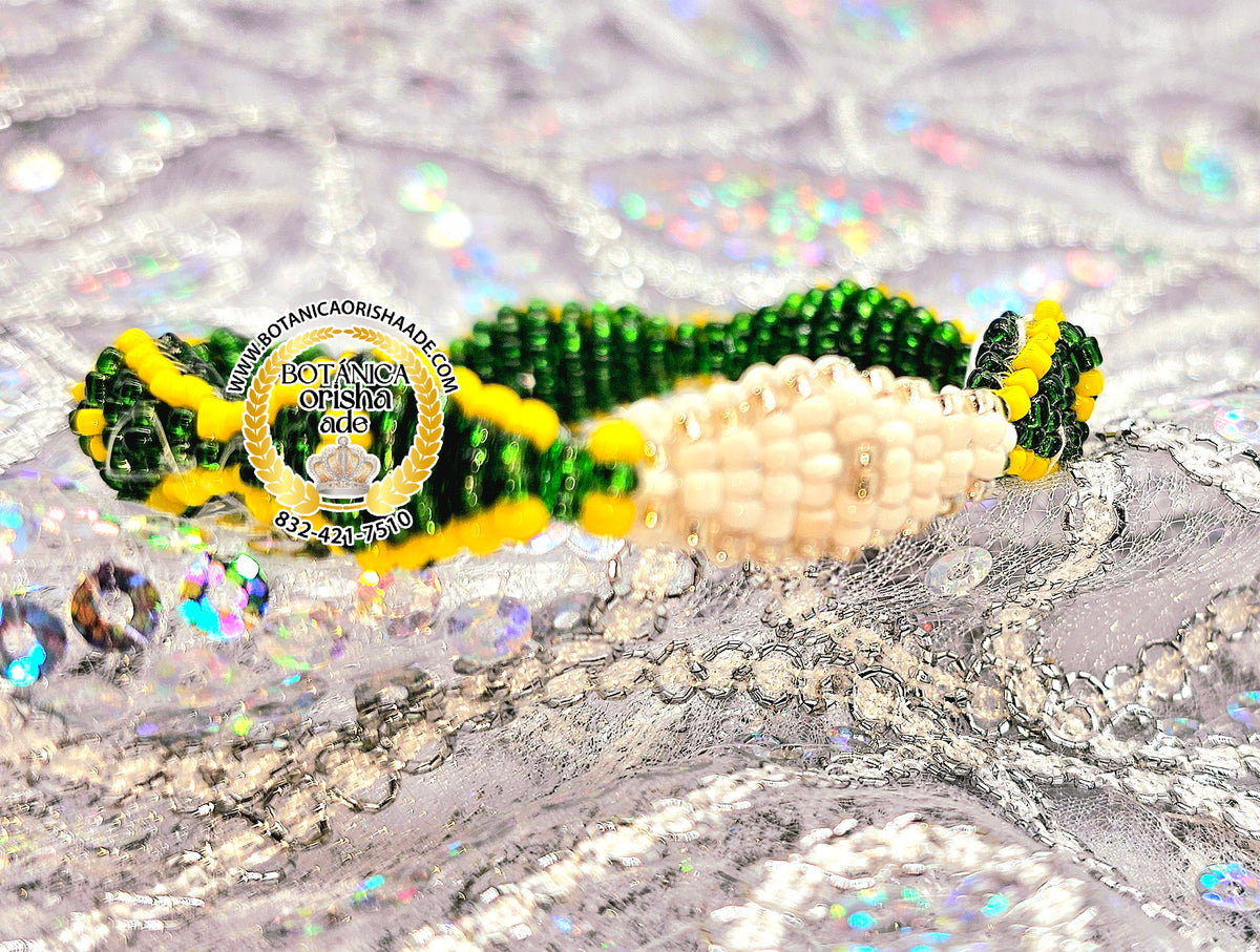 IDE DE ORULA CON OBATALA  DE ELASTICO FINO