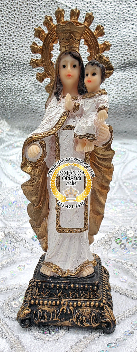 ESTATUA DE VIRGEN DE LAS MERCEDES BLANCA 6"