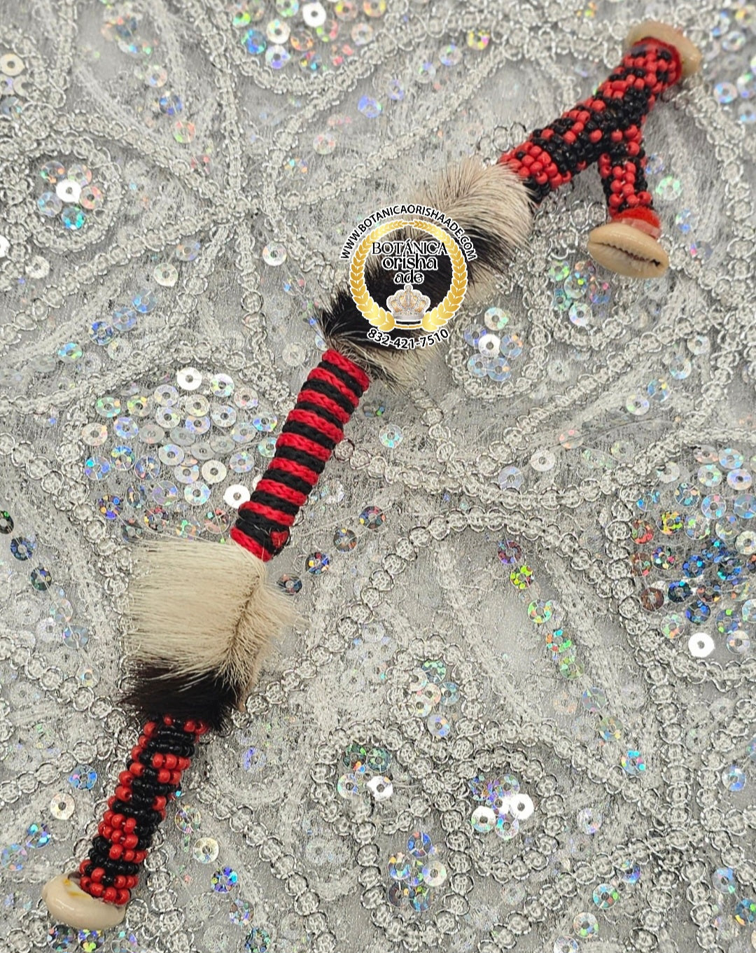 GARABATOS FORRADO CON PIEL DE CHIVO DE ELEGUA PEQUEÑO