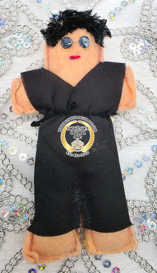 MUÑECO DE TRAPO DE VUDU NEGRO CHIQUITO