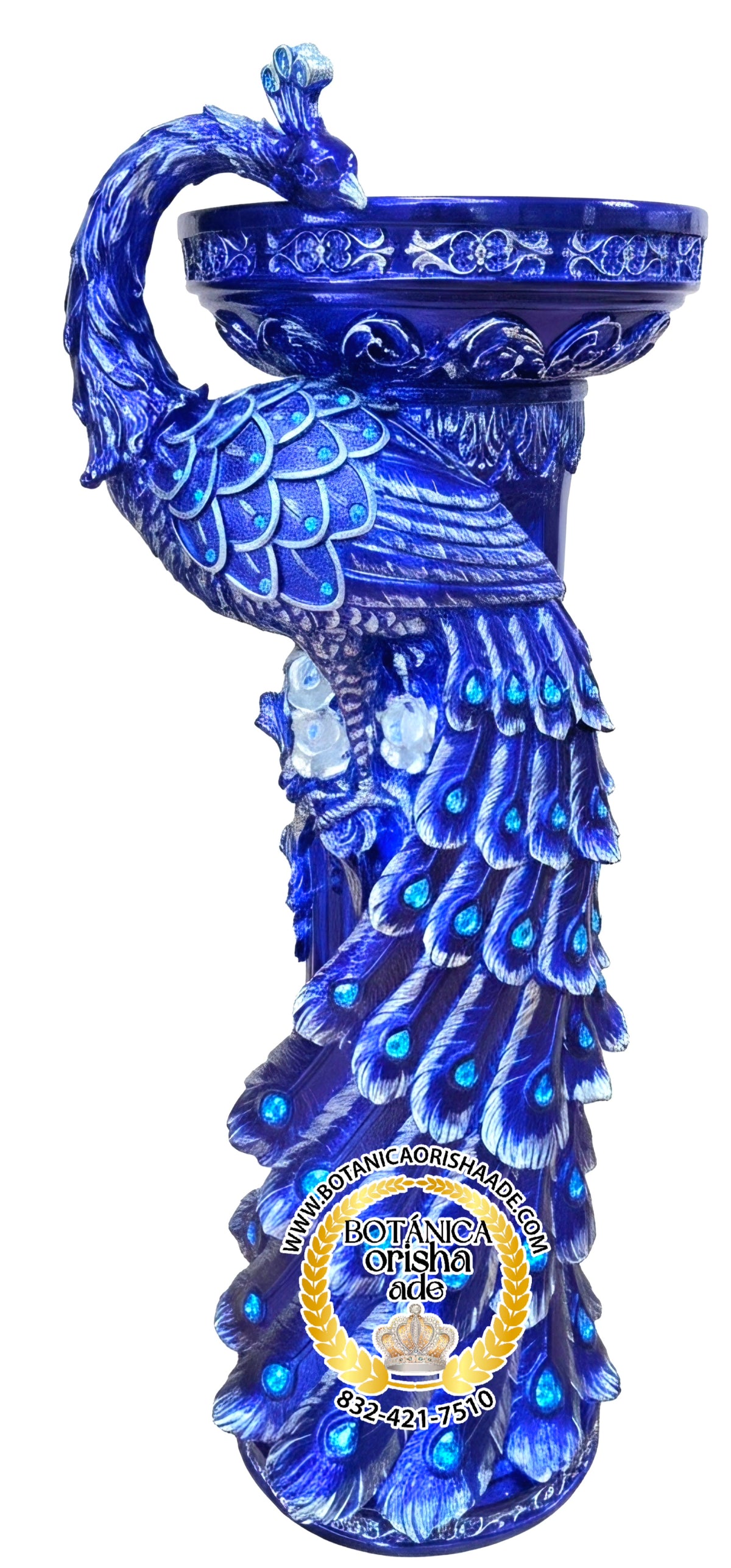 PEDESTAL DE PAVO REAL DE YEMAYA