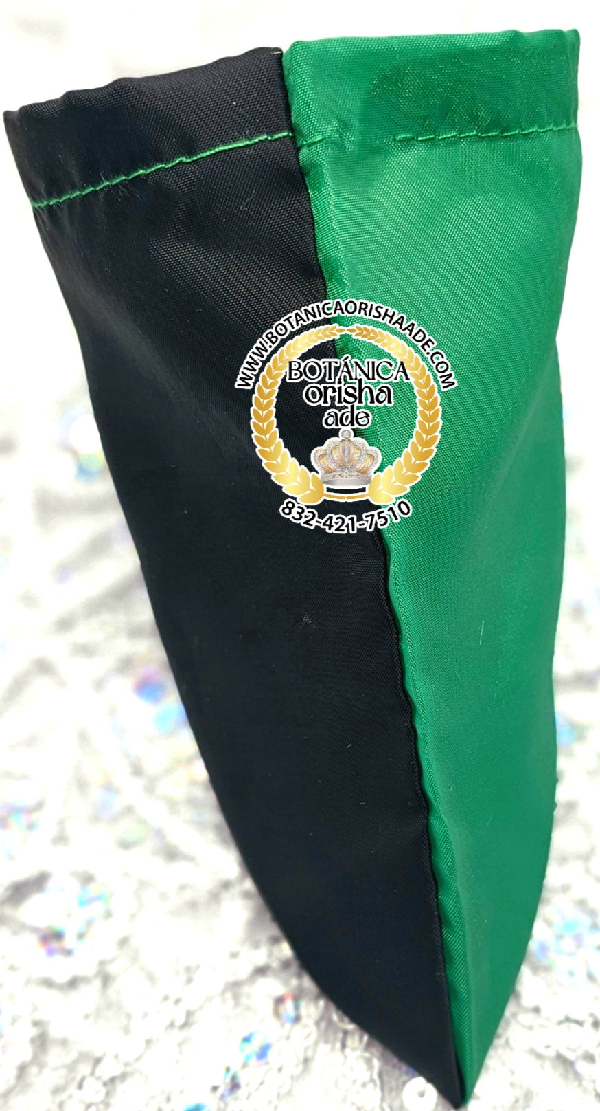 BOLSA DE CARACOL VERDE CON NEGRO