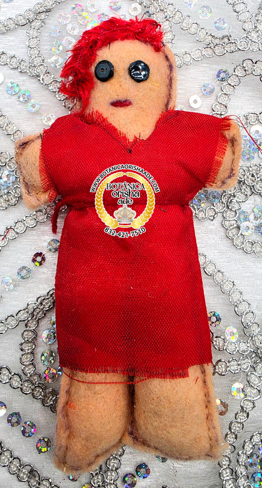 MUÑECA DE TRAPO DE VUDU ROJO CHIQUITA