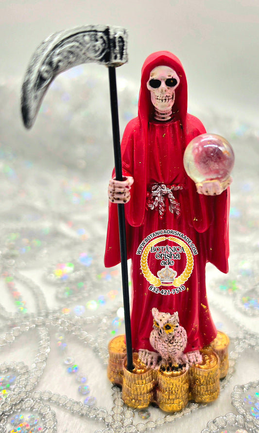 ESTATUA DE LA SANTA MUERTE ROJA 5"