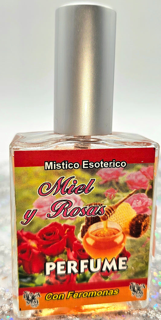 PERFUME CON FEROMONA MIEL Y ROSAS