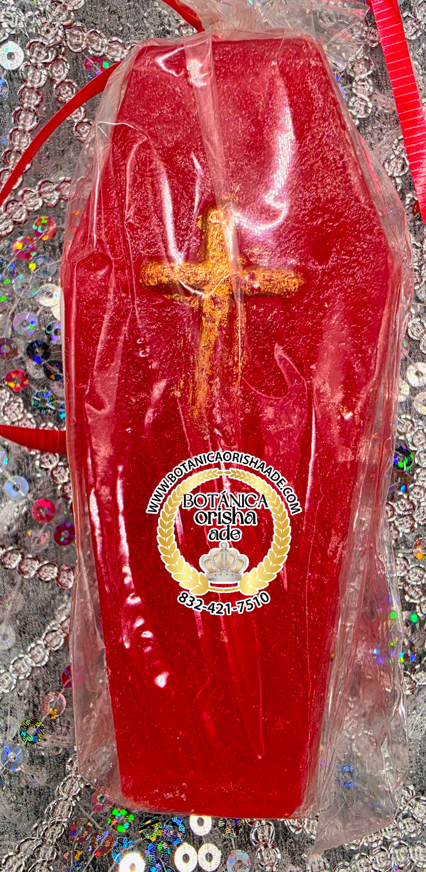 Vela Tumba De Muerto Roja