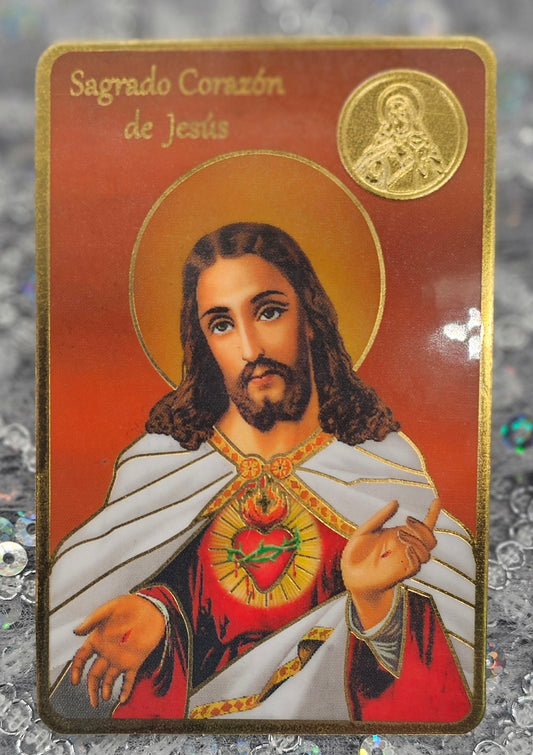 POSTAL CON ORACIÓN DE CORAZON DE JESUS