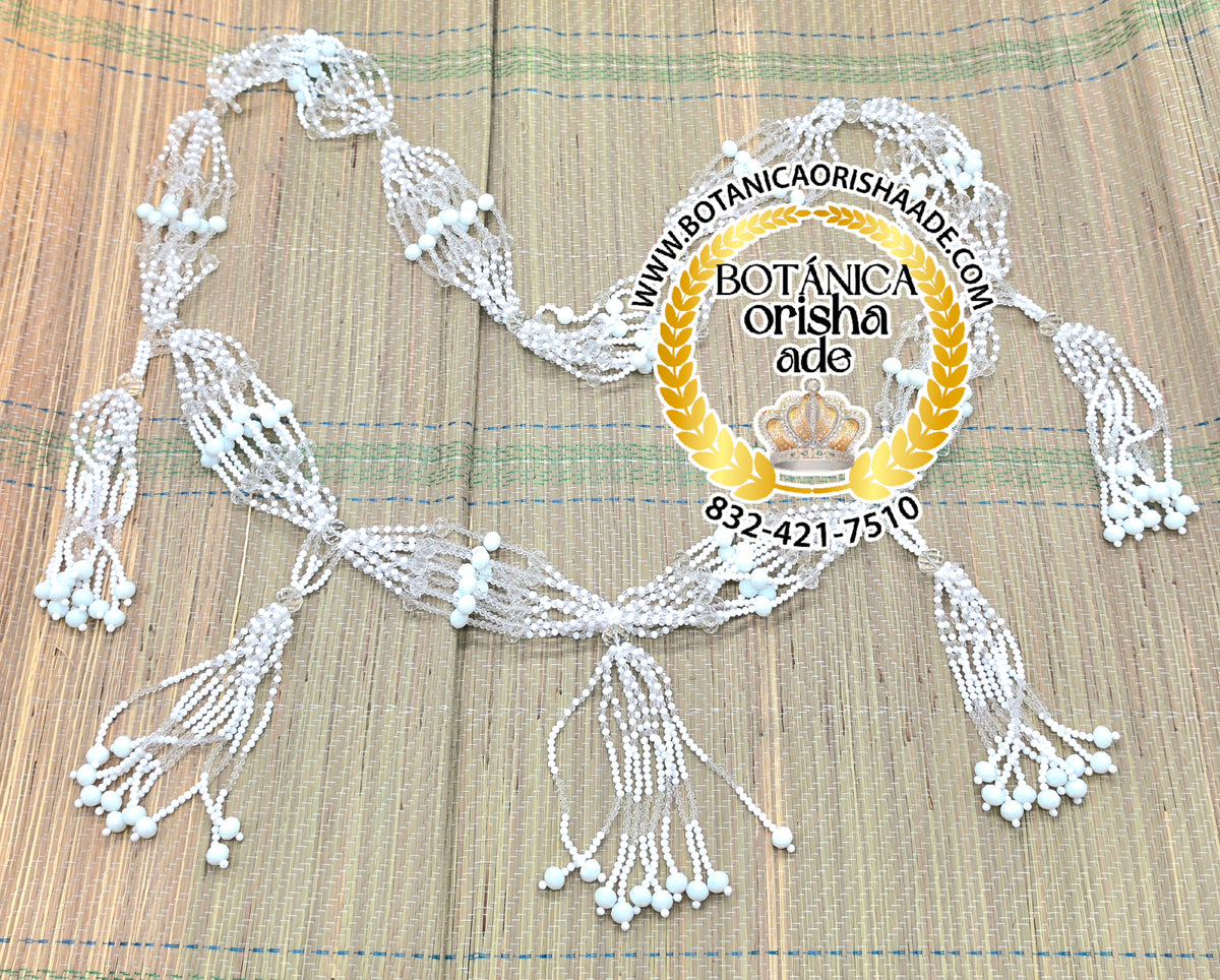 COLLAR DE MAZO DE OBATALA DE CRYSTAL