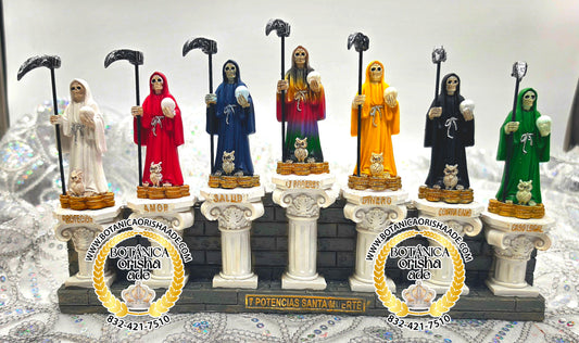 ESTATUA DE LA SANTA MUERTE DE 7 PODERES 7"
