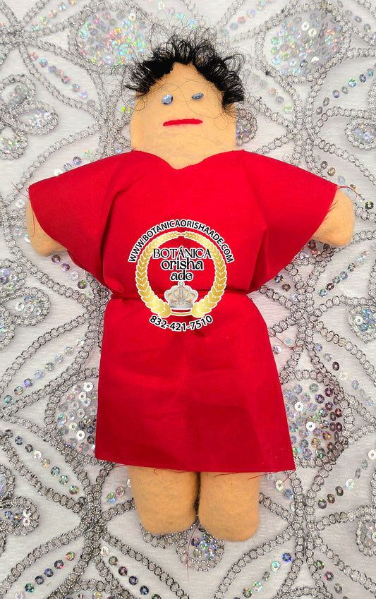 MUÑECA DE TRAPO DE VUDU ROJA GRANDE