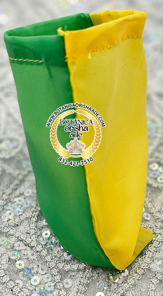 BOLSA DE CARACOL VERDE Y AMARILLA