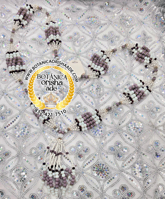 COLLAR DE MAZO DE OBATALA OBA MORO