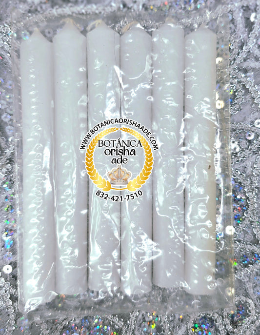 PAQUETE DE 6 VELA DE PALO BLANCA