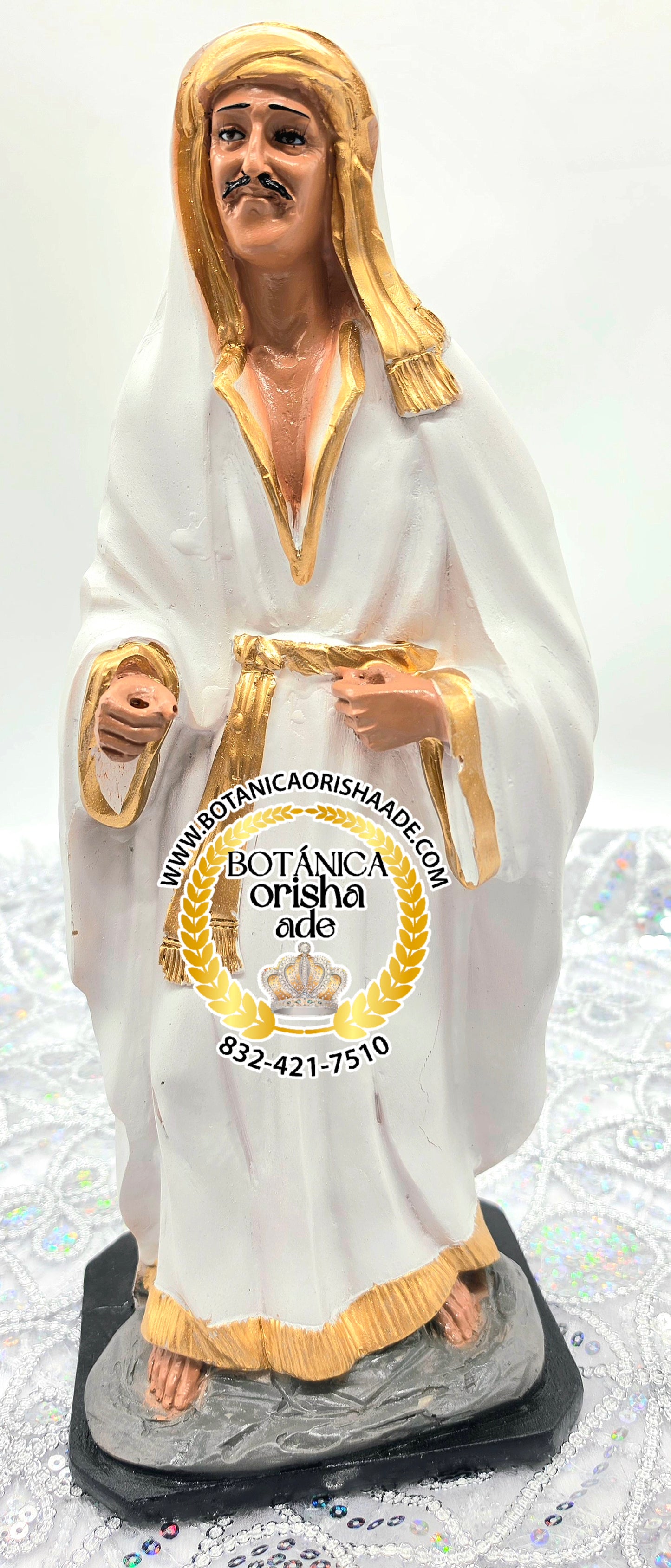 ESTATUA DE ARABE BLANCO 14"