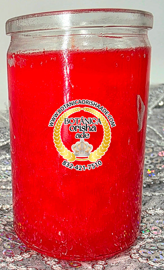 VELA DE VASO PEQUEÑA - ROJA