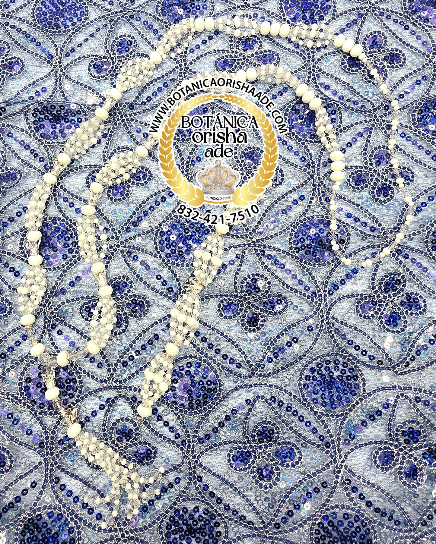 JUEGO IDE CON COLLAR DE GALA - OBATALA
