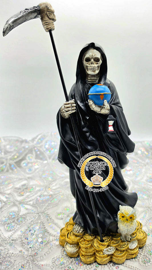 SANTA MUERTE DE DINERO NEGRA 12'