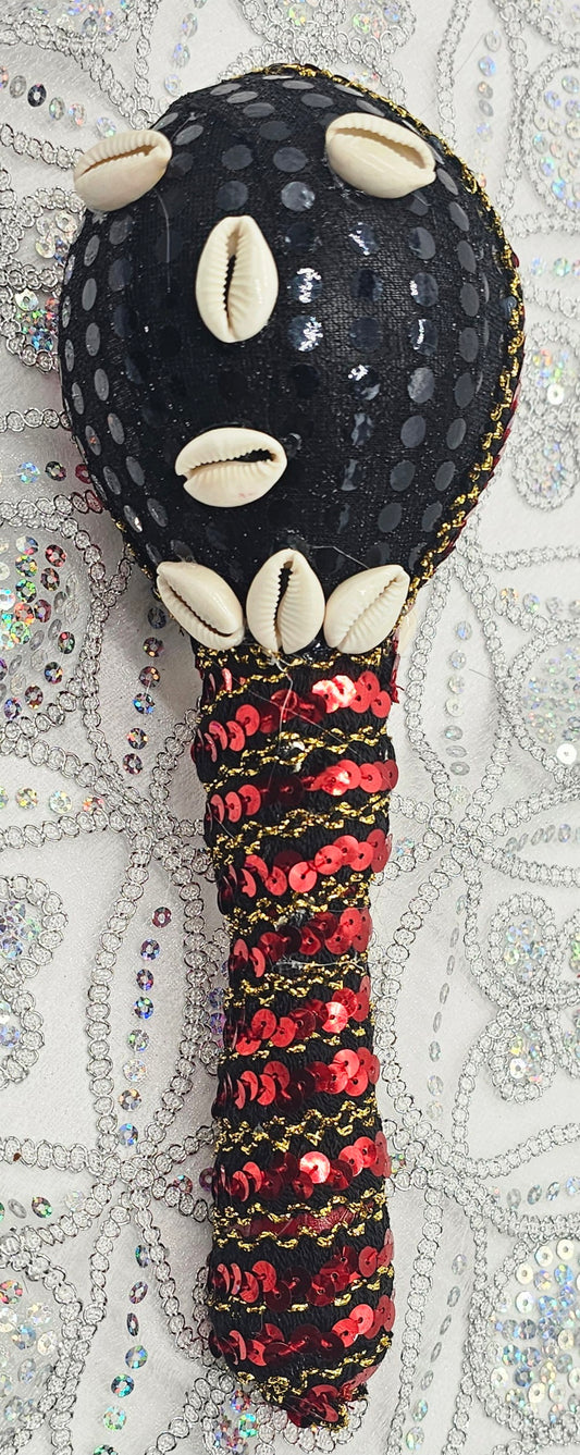 MARACA FORRADA EN TELA DE ELEGGUA
