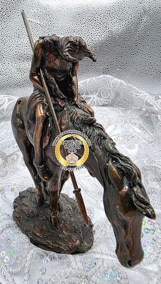ESTATUA DE INDIO A CABALLO 8"